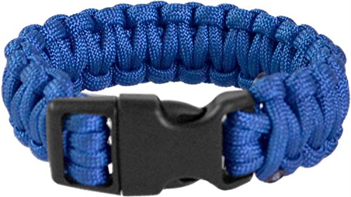 normani Survivalarmband aus geflochtener Paracord mit Clipverschluss 17mm Farbe Blau Größe M von normani