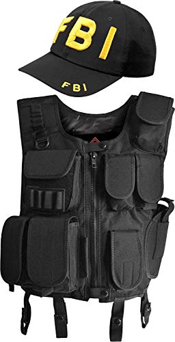 normani Taktische Einsatz Weste SWAT Patch mit Pistolenholster und SWAT Cap Tactical Vest Farbe FBI-Gelb Größe 3XL von normani