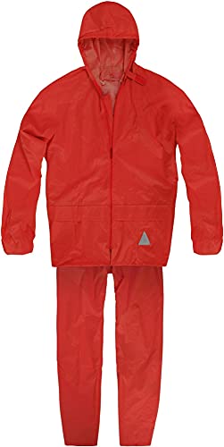 normani Unisex - Erwachsene Regenanzug (Jacke und Hose) - 100% wasserdicht Farbe Red Größe 4XL von normani