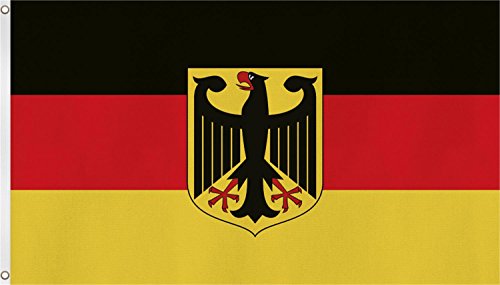 normani XXL Flagge Fahne, genäht in 150 x 250 oder 300 x 500 cm Farbe Deutschland mit Adler Größe 150x250 von normani