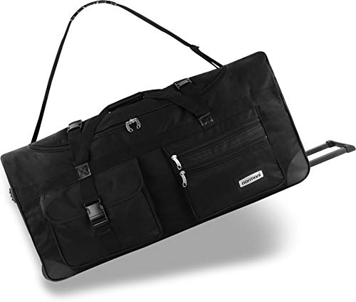 normani XXL Reisetasche mit Trolleyfunktion robust 80, 100, 120 oder 150 Liter - mit bis zu 3 Rollen und 3 Verstärkungsstreben - Robust wasserabweisend reißfest leicht zu reinigen Größe 120 Liter von normani