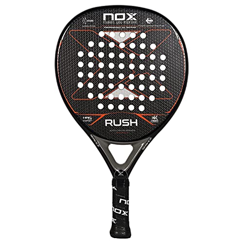 NOX Padelschläger Rush Exclusive Series, Schwarz - Rot, Standard von nox