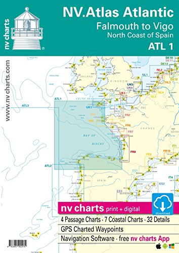 ATL 1 - NV Atlas Atlantic - Falmouth to Vigo/North Coast of Spain [Seekarte Atlantik NV Verlag] von nv charts