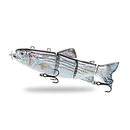 ods lure Robotic Schwimmköder USB wiederaufladbar Fischköder mit LED Licht Elektrischer Angelköder mit 4 Gelenke (T620) von ods lure