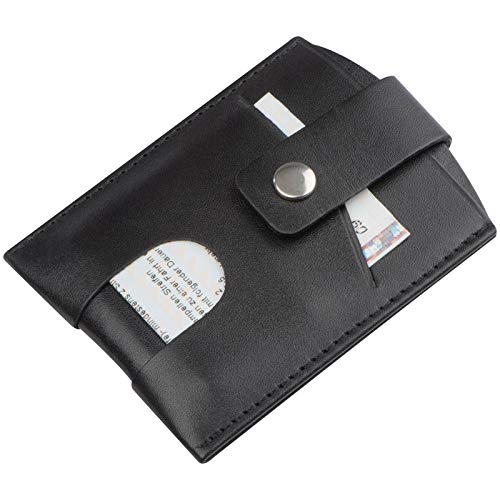 RFID Kreditkartenetui / aus echtem Leder / Farbe: schwarz von ohne Markenname