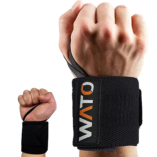 Schwarz Handgelenk Bandagen (45cm), Sportbandagen Wrist Wraps Stabilisierend,für Krafttraining, Fitness für Frauen und Männer von okalabandee