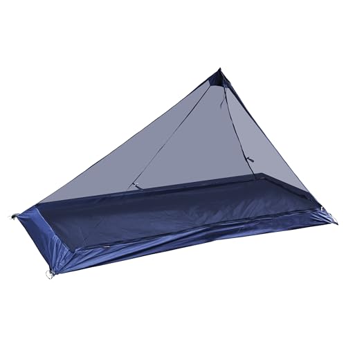 Onewind Camping Zelt Innen mit 1 Zugpunkt, Ultraleichtes No-See-Um Atmungsaktives Mesh Moskitonetz mit Boden Doppelseitiger Reißverschluss für Camping und Wandern, Schwarz von onewind