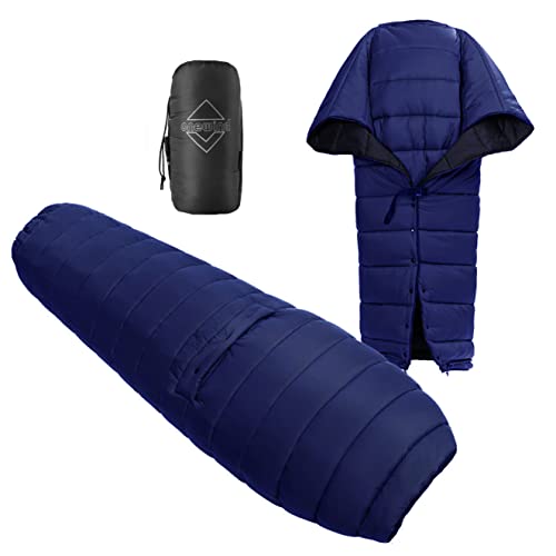 onewind Large Topquilt Wearable Blanket Adventure Poncho-Ultralight for Camping, Backpacking, Throu-Hiking,Blue von onewind
