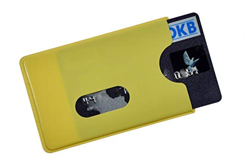 Orgaexpert 6X EC Kartenhülle Stabil NEU Kreditkartenhüllen, Scheckkartenbox, Schutzhülle (Gelb) von Orgaexpert