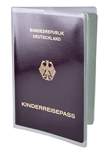 orgaexpert Kinderreisepass Schutzhülle 135x95mm Made in Germany Schutzhülle transparent Ausweisetui Mappe von orgaexpert