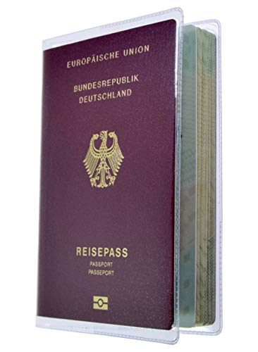 Reisepasshülle für Pässe ab 03/2017 Made in Germany Schutzhülle transparent 135x190mm Etui Mappe von orgaexpert