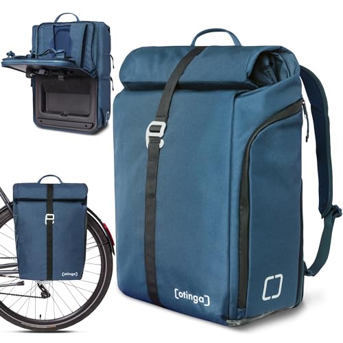 otinga® Flip V2 Fahrradtasche Rucksack [34L Volumen] für jeden Gepäckträger I Stylische Gepäckträgertasche mit Rucksack - in 7 Sekunden umgebaut I Wasserdichter Fahrradrucksack Gepäckträger von otinga