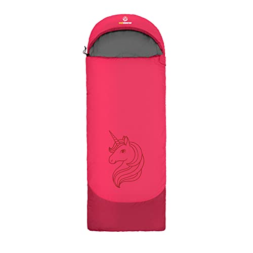 outdoorer Kinder-Schlafsack Dream Express pink, Einhorn-Edition - Deckenschlafsack für Kinder mit Einhorn-Motiv von outdoorer