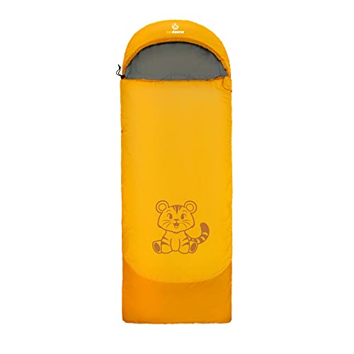outdoorer Kinderschlafsack Dream Express - Deckenschlafsack für Kinder, mit Baumwolle gefüttert (Motiv Tiger, orange) von outdoorer