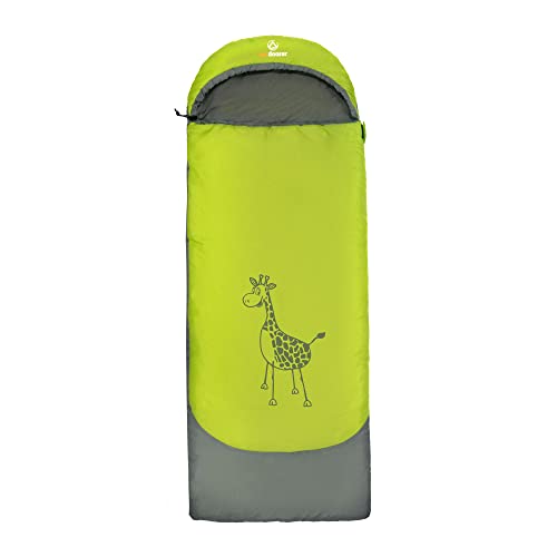 outdoorer Kinderschlafsack Dream Express Grün - Kinderschlafsack aus Baumwolle mit Funktion als Deckenschlafsack von outdoorer
