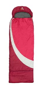 outdoorer mitwachsender Kinderschlafsack DreamSurfer - der Schlafsack für Kinder und Jugendliche in Blau, Pink oder Grün (pink/grau) von outdoorer