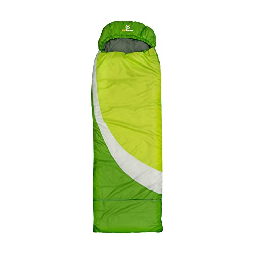 outdoorer mitwachsender Kinderschlafsack DreamSurfer - der Schlafsack für Kinder und Jugendliche in Blau oder Pink (grün/weiß) von outdoorer