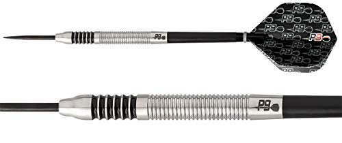 p9 Darts "MF Steel Dartpfeile für ausbalancierte Würfe - 22 Gramm Darts für Anfänger und Profis Steel-Dart-Pfeile Barrel mit 90% Tungsten Anteil von p9 Darts