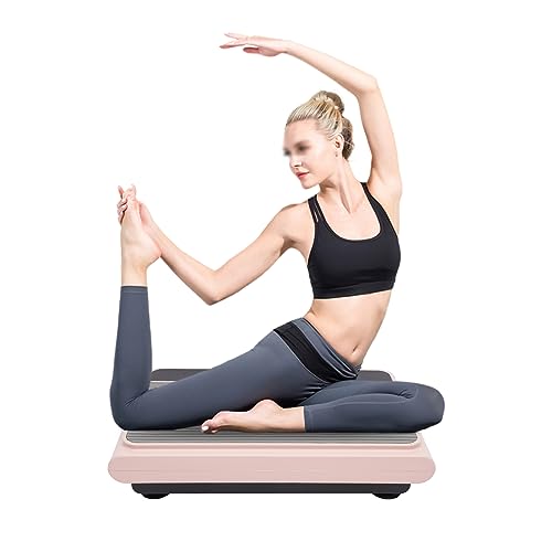Vibrationsplatte Rüttelplatte Sport für Zuhause Vibrationsboard Ganzkörper-Workout Fitness-Plattform Heimtraining Ausrüstung für Gewichtsverlust & Toning (Pink) von panfudongk