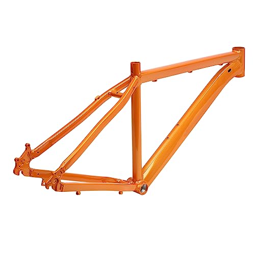 panfudongk 26 Zoll Mountainbike Fahrradrahmen aus Aluminiumlegierung in Orange, 17 Zoll Größe, 80-120 kg Tragfähigkeit, internes Verkabelungsdesign. von panfudongk