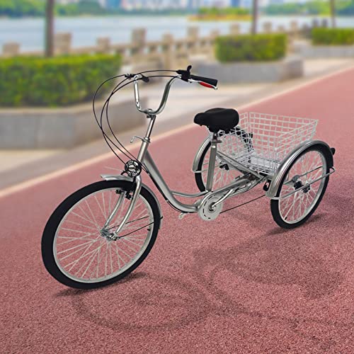 panfudongk Umweltfreundliches Dreirad für Erwachsene Tricycle for Adults Stabiles | 6 Gänge | Sicherheit & Haltbarkeit | Bis zu 110 kg von panfudongk