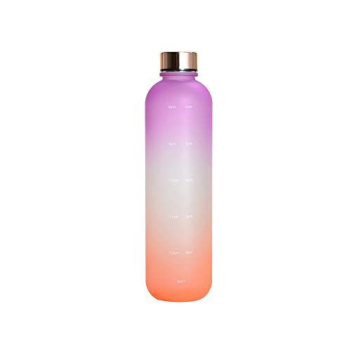 papasgix Trinkflasche 1l Sport, Wiederverwendbare Plastikflasche BPA frei, Leichte Wasser Flasche Plastik Sportflasche Auslaufsicher für Fitness Schule Fahrrad Outdoor Büro Gym von papasgix