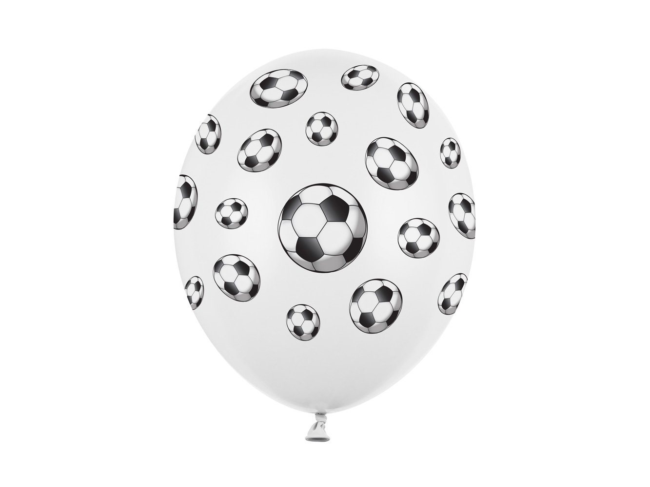 partydeco Luftballon, Luftballons 30cm Fußball - Bälle 6er Set weiß / schwarz von partydeco