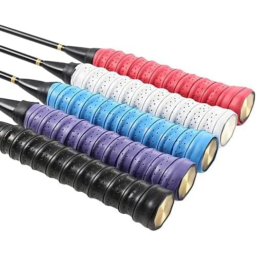 5 Stück Rutschfeste Griffband, Schläger Grip Tape Schweißabsorbierend Overgrip für Tennis Squash Badminton(Mehrfarbig) von pengxiaomei