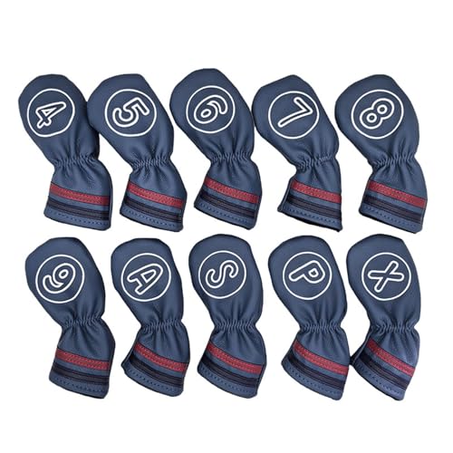perfk 10x Golf Club Head Covers für Liefert Schutzhülle Decor Protektoren Golf Headcovers für Spiele Outdoor Sport Erwachsene, Blau von perfk