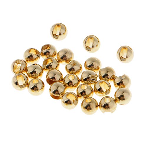 perfk 25x Fliegen Fischen Wolfram Perlen Fliegen Binden Zubehör - 4mm, Gold von perfk