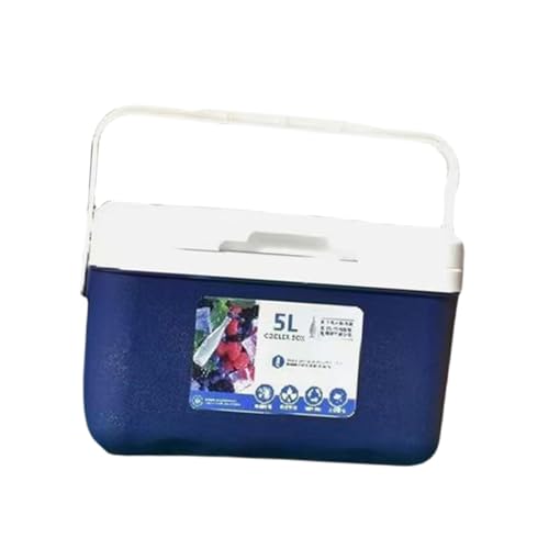 perfk 5L Picknick-Eiskübel-Kühlschrank mit Griff Tragbarer Getränkeaufbewahrungs-Organizer Auto-Konservierungs-Gefrierschrank für Bootfahren, Grillen im, Blau von perfk