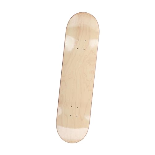 perfk Blanko-Skateboard-Deck, 31 x 8 Zoll, DIY-Malerei, Longboard, leichtes Deck, Double-Tail-Skateboard für Jungen, Mädchen, Kinder, Nordöstlicher Ahorn von perfk