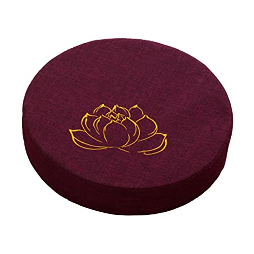 perfk Yoga-Meditationskissen mit abnehmbarem Bezug, 40,6 cm Durchmesser, tibetisches Meditationskissen, Bodenkissen für Yoga, Violett 10cm von perfk