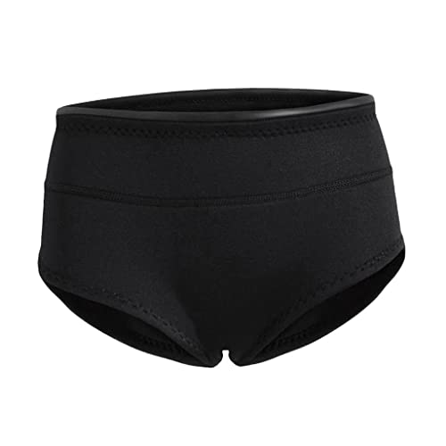 pistro Neoprenanzug für Damen, 1,5 mm, Neopren, Tauchen, Schnorchel, Unterwäsche, Shorts, kurze Hose, flache Shorts (Schwarz, S) von pistro