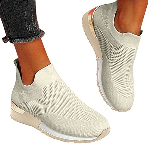 Damen Slip On Sneaker Memory Foam Turnschuhe Sportschuhe Bequeme Schlupfschuhe Sportschuhe Laufschuhe Atmungsaktiv Leichte Turnschuhe Gym Fitness Sneaker für Herren Damen a08 von pitashe_Bekleidung