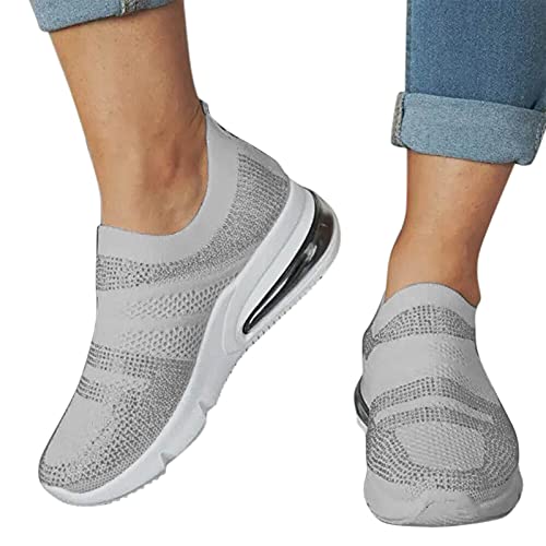 Pitashe Frauen Mesh Sneaker Canvas Flache Schuhe Blumen Drucken Damen Beiläufige Sportschuhe Leicht Atmungsaktive Schuhen Sommer Herbst Straßenlaufschuhe Luftkissen Turnschuhe Fitness Walkingschuhe von pitashe_Bekleidung