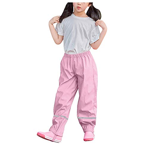Regenhose für Kinder mit verstellbarem Bund Hosenträgern wasserdichte Matschhose Herbst Regenhose Kinder Winter Regenhose Regenmantel Jungen Mädchen Split-Hose Outdoor Angriffshose für Studenten B043 von pitashe_Bekleidung