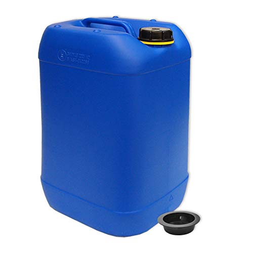 25 Liter Kanister Wasserkanister Campingkanister lebensmittelecht + Extra Blitzverschluss von plasteo