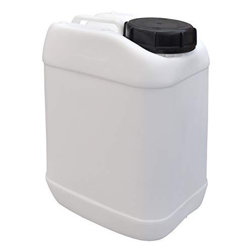 plasteo® 10 Liter Weithals Kanister (Verschluss 96 OV-A) | Lebensmittelecht | Tragbar und Robust | Wasserkanister Campingkanister Wassertank | BPA Frei | Made in Germany von plasteo