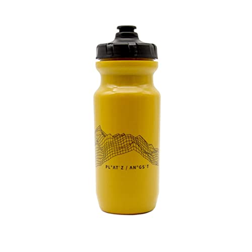 platzangst Raster Trinkflasche Wasserflasche Fahrrad & Sport recyclebar BPA frei 500 ml - Gelb von platzangst