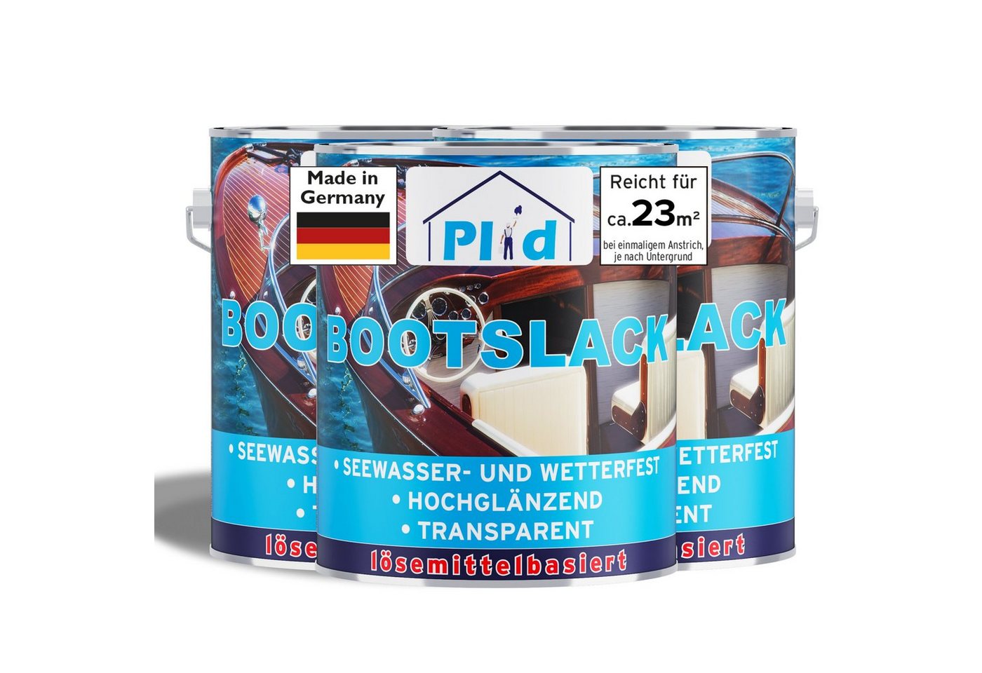 plid Klarlack Bootslack Klarlack Parkettlack Holzlack Schiffslack Holzschutzfarbe, Schnelltrocknend von plid