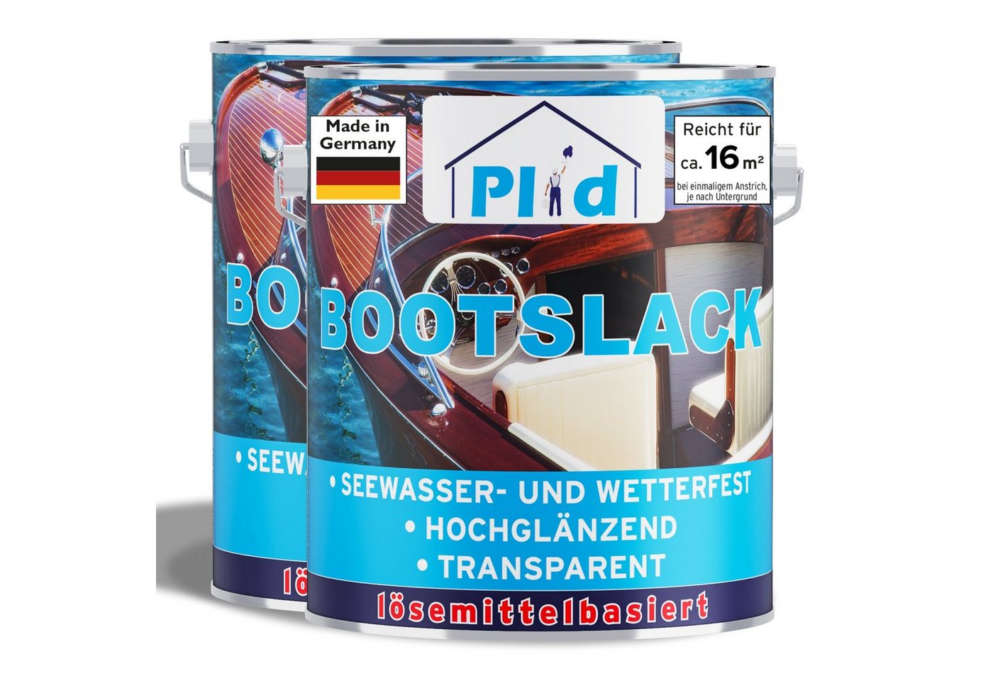 plid Klarlack Bootslack Klarlack Parkettlack Holzlack Schiffslack Holzschutzfarbe, Schnelltrocknend von plid