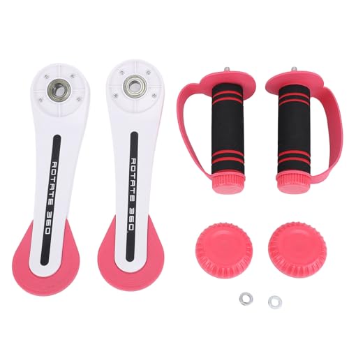 2pcs Frauen Hantel handgekrümmte rotierende Dumbbell -Set für Armmuskeltraining Bodybuilding Fitness Equipment Home Gym Training ABS TPR Eisenblock (Pinkwhite) von plplaaoo