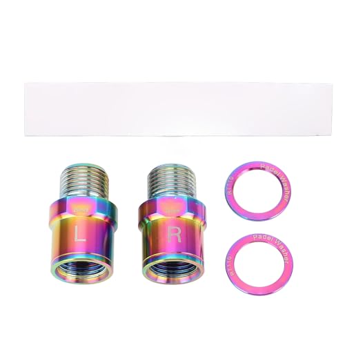 Bike Pedal Extender 2pcs verstärkte Ti -Legierung Mountainbike -Pedal -Strecke mit Abstandshaltern 20mm für Roadbike -Radsportzubehör farbenfroh von plplaaoo