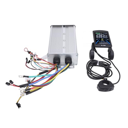 plplaaoo Elektrofahrrad -Controller -Kit 60A 3 Modus Sinuswelle mit S 100 LCD -Farbbildschirm Anzeige Messgerät Aluminiumlegierung ABS für Electric Mountain Bike Conversion von plplaaoo