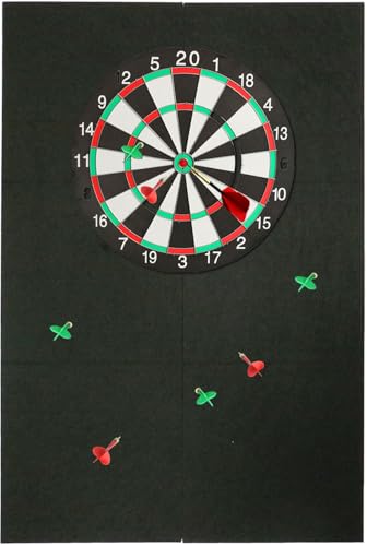Dartscheiben-Wandschutz, 91,4 x 61 cm: große Dartscheiben-Rückwand hinter der Dartscheibe, Wandrückwand von plzzree