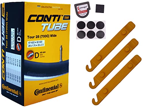 1x Schlauch Continental 55-622 (28x2.15) DV 40mm Dunlopventil +Reifenheber von pneugo!