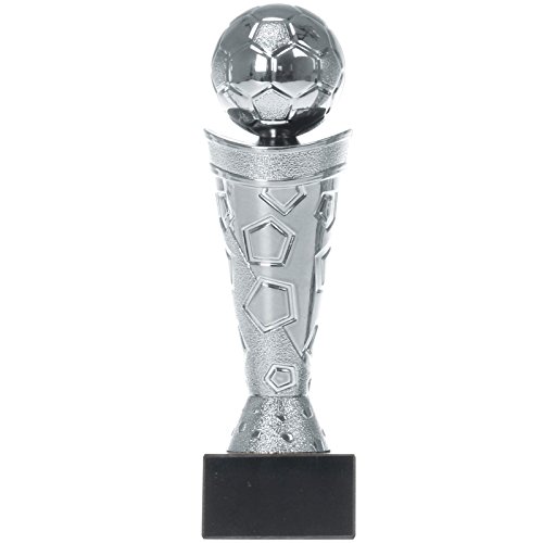 Pokal Fußball Nizza Silber PVC Trophäe Figur 18cm hoch von pokalspezialist