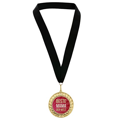 pokalspezialist Medaille Beste Mama der Welt in Etui mit schwarzem Medaillenband von pokalspezialist