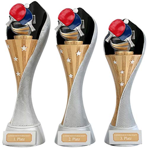 pokalspezialist Pokal S Tischtennis Serie AUXON mit Gravur von pokalspezialist